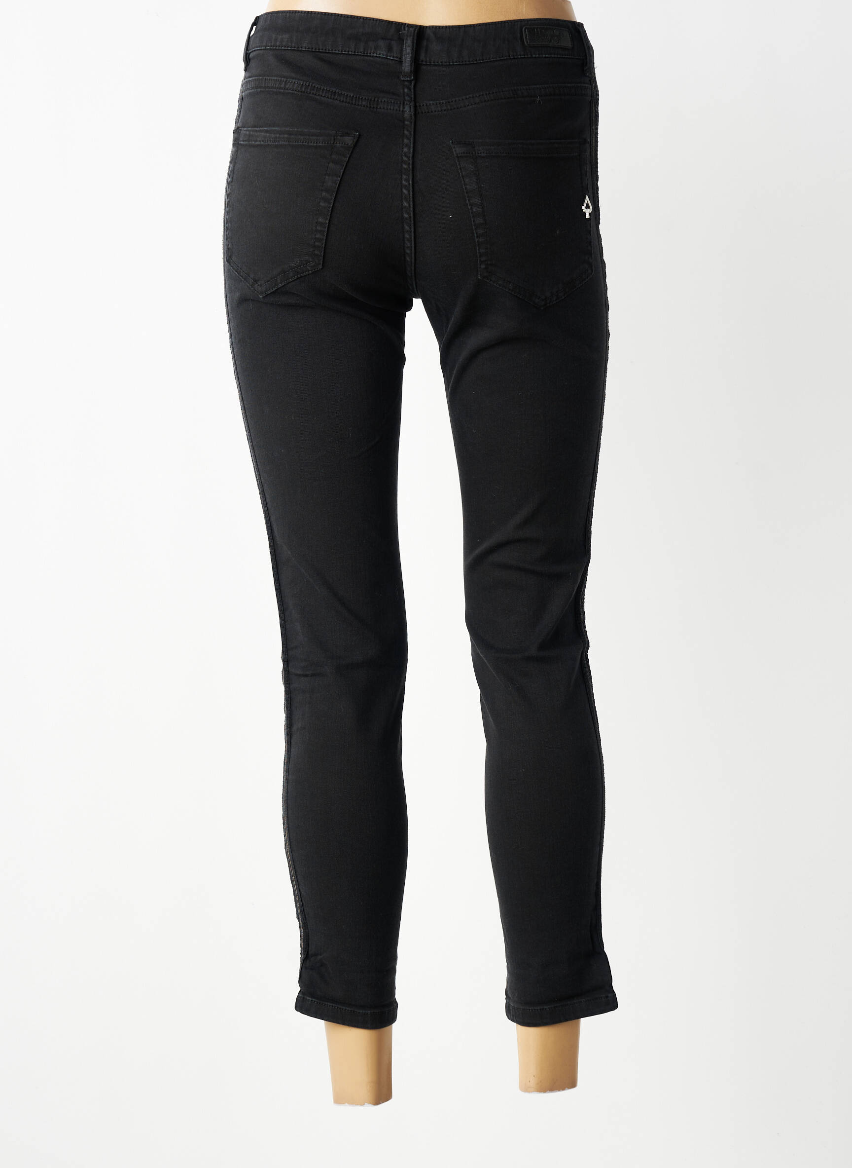 Jeans coupe slim taille haute taille haute noir MARYLEY femme