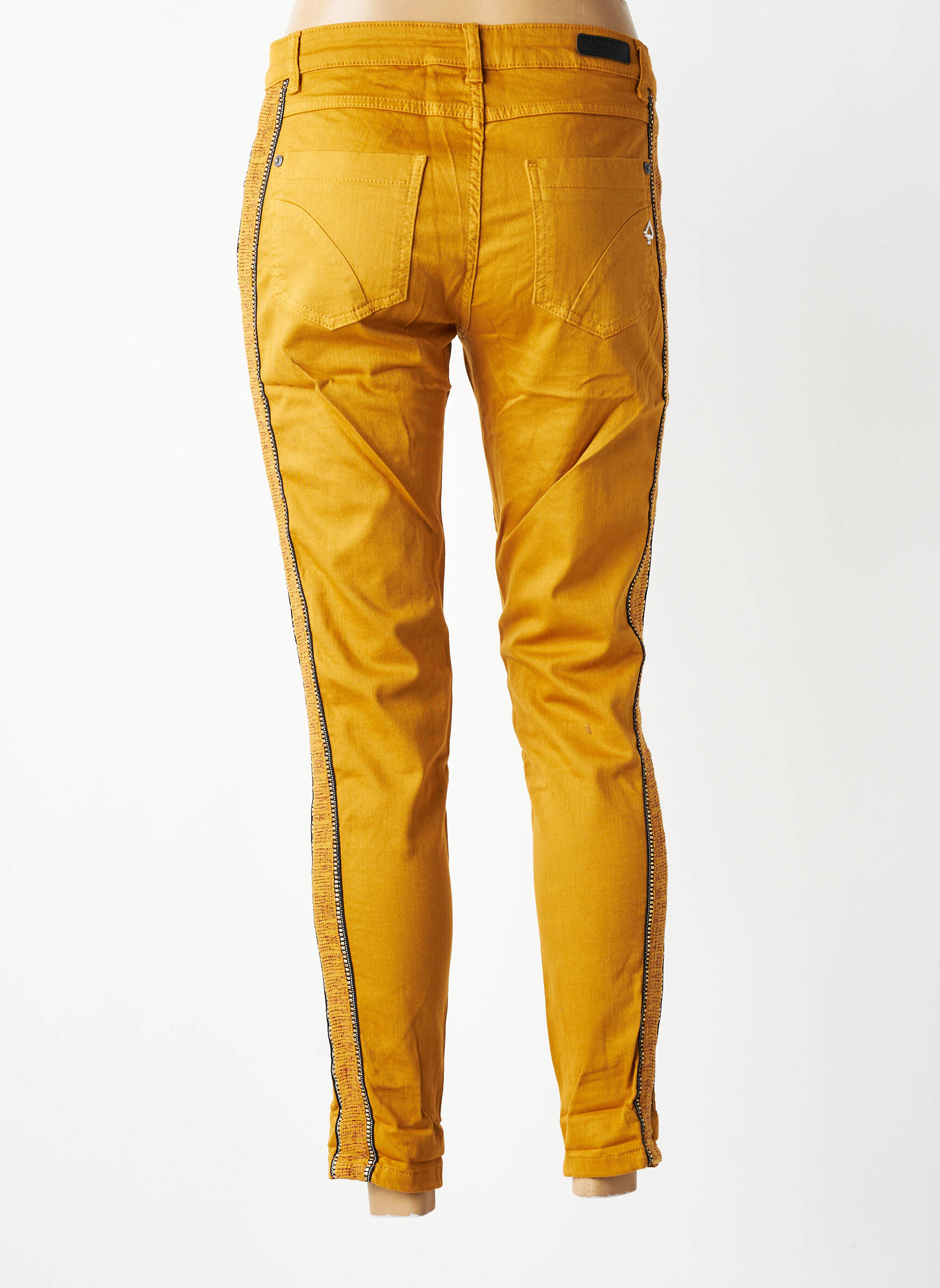 Jeans coupe slim stretch jaune MARYLEY femme