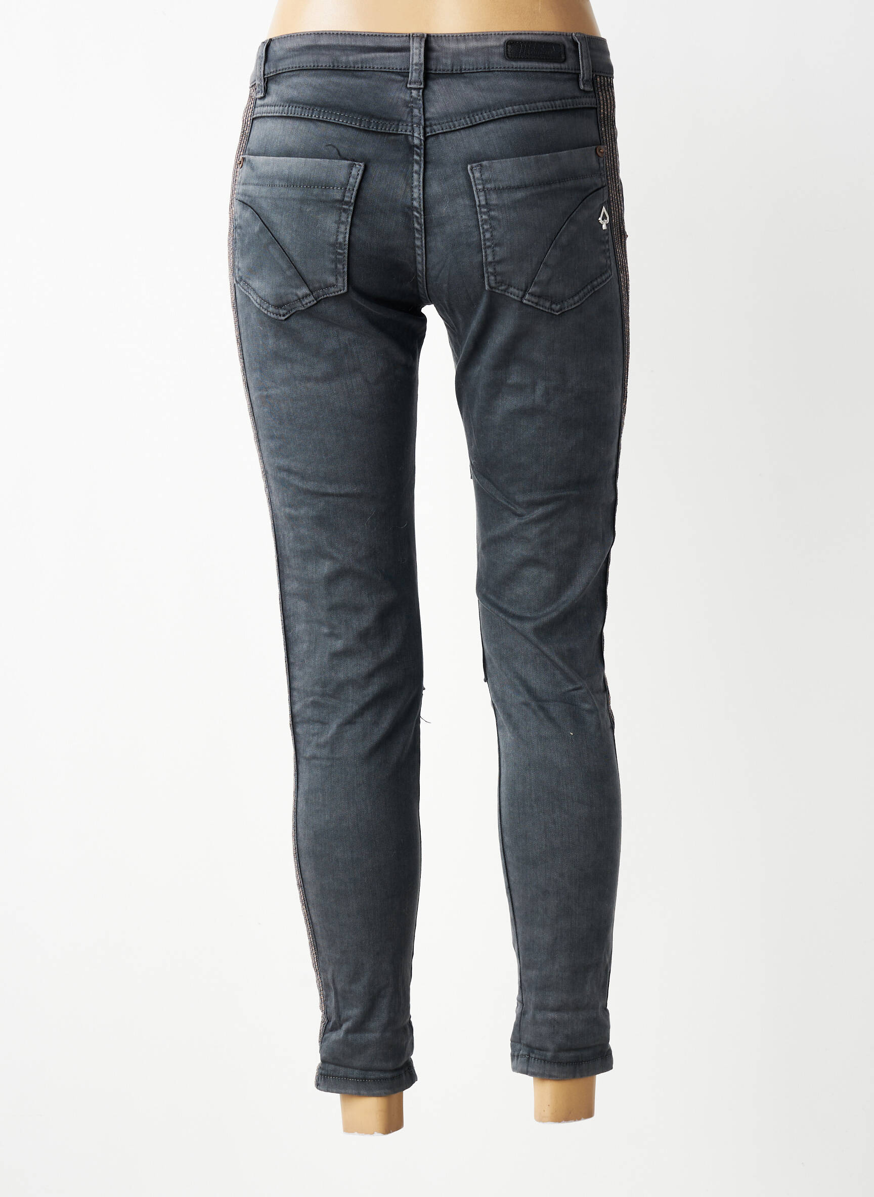 Jeans coupe slim stretch taille normale gris MARYLEY femme