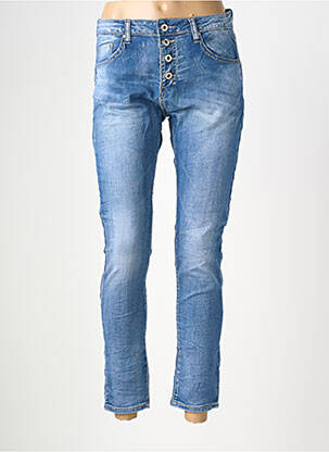 Jeans coupe slim taille normale taille normale bleu PLACE DU JOUR femme