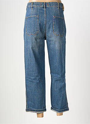 Jeans coupe droite taille haute taille haute bleu ALMANEGRA femme