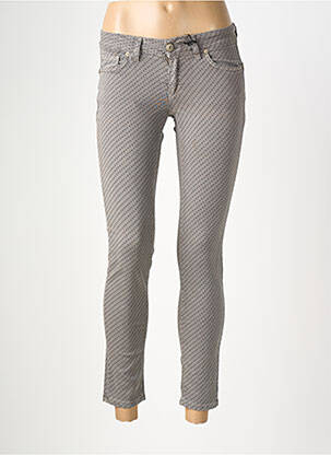 Pantalon slim taille élastique taille normale gris ALMANEGRA femme
