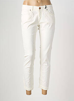 Pantalon slim taille élastique taille normale blanc ALMANEGRA femme