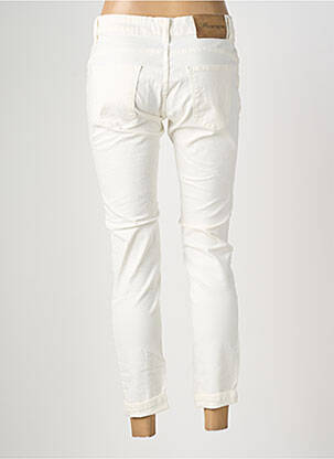 Pantalon slim taille élastique taille normale blanc ALMANEGRA femme