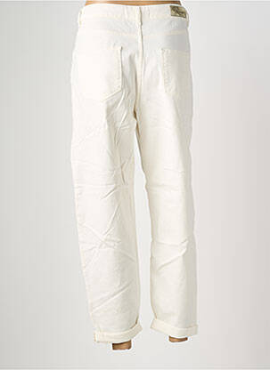Jeans coupe large stretch taille haute blanc ALMANEGRA femme