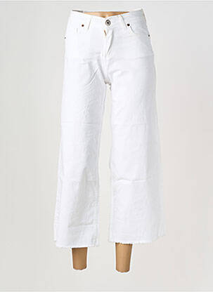 Pantalon 7/8 stretch taille normale blanc ALMANEGRA femme