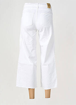 Pantalon 7/8 stretch taille normale blanc ALMANEGRA femme