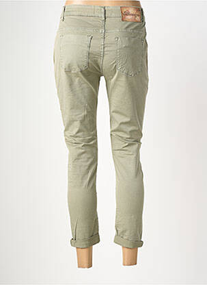 Pantalon 7/8 stretch taille normale vert ALMANEGRA femme