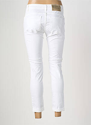Pantalon 7/8 stretch taille normale blanc ALMANEGRA femme