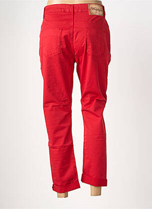 Pantalon 7/8 stretch taille normale rouge ALMANEGRA femme
