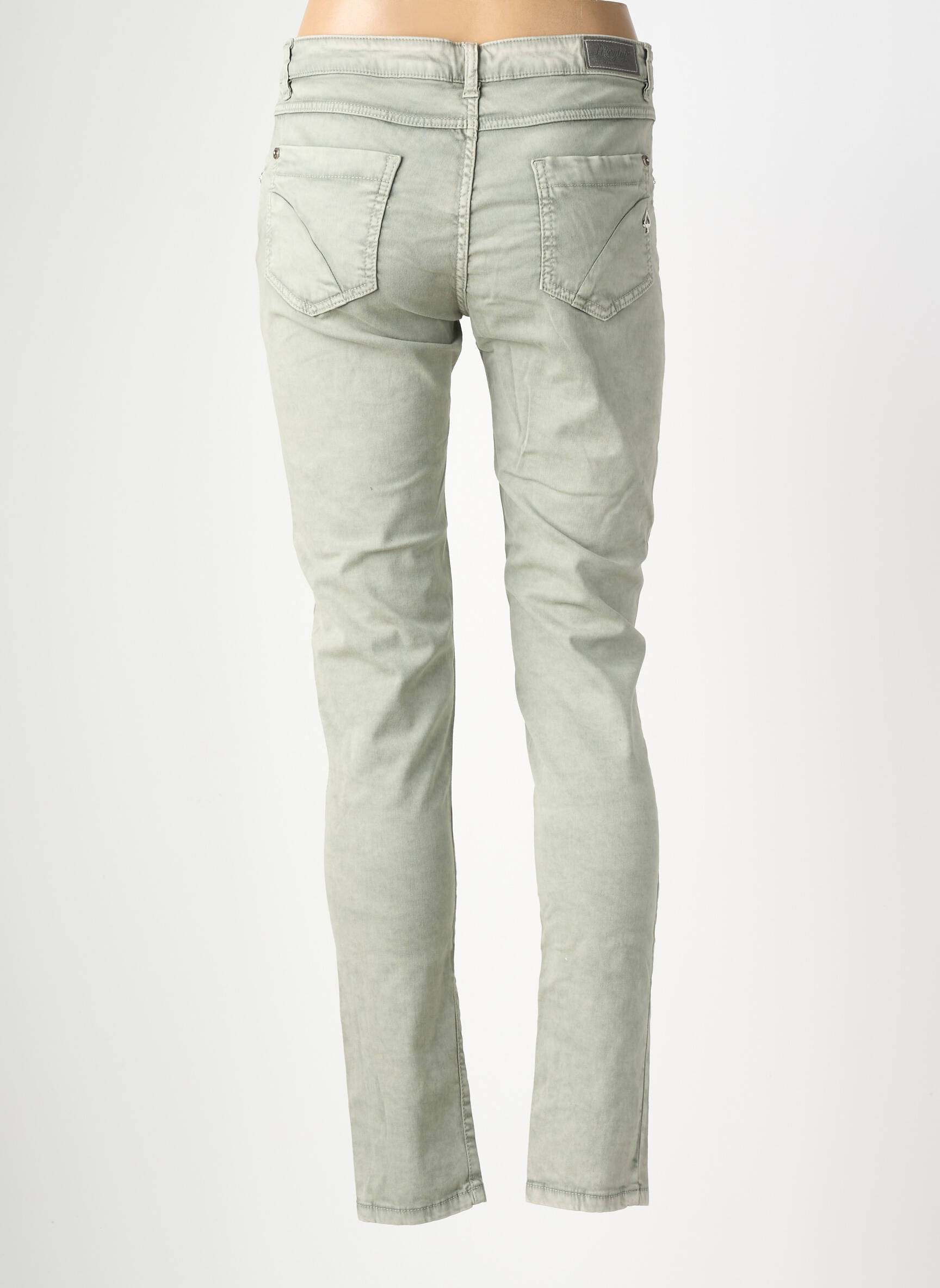 Pantalon slim taille élastique taille normale vert MARYLEY femme
