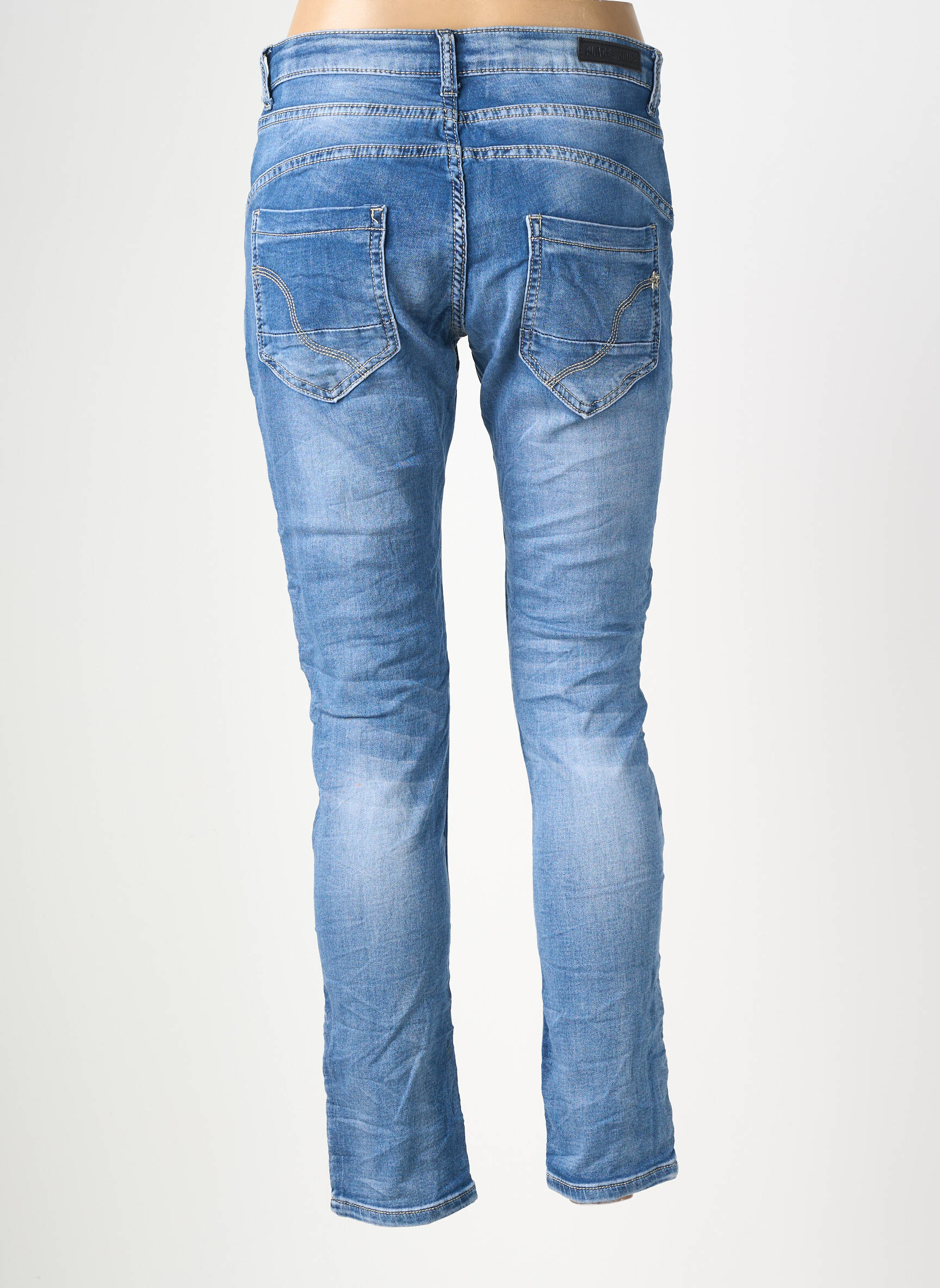 Jeans coupe slim taille normale taille normale bleu PLACE DU JOUR femme