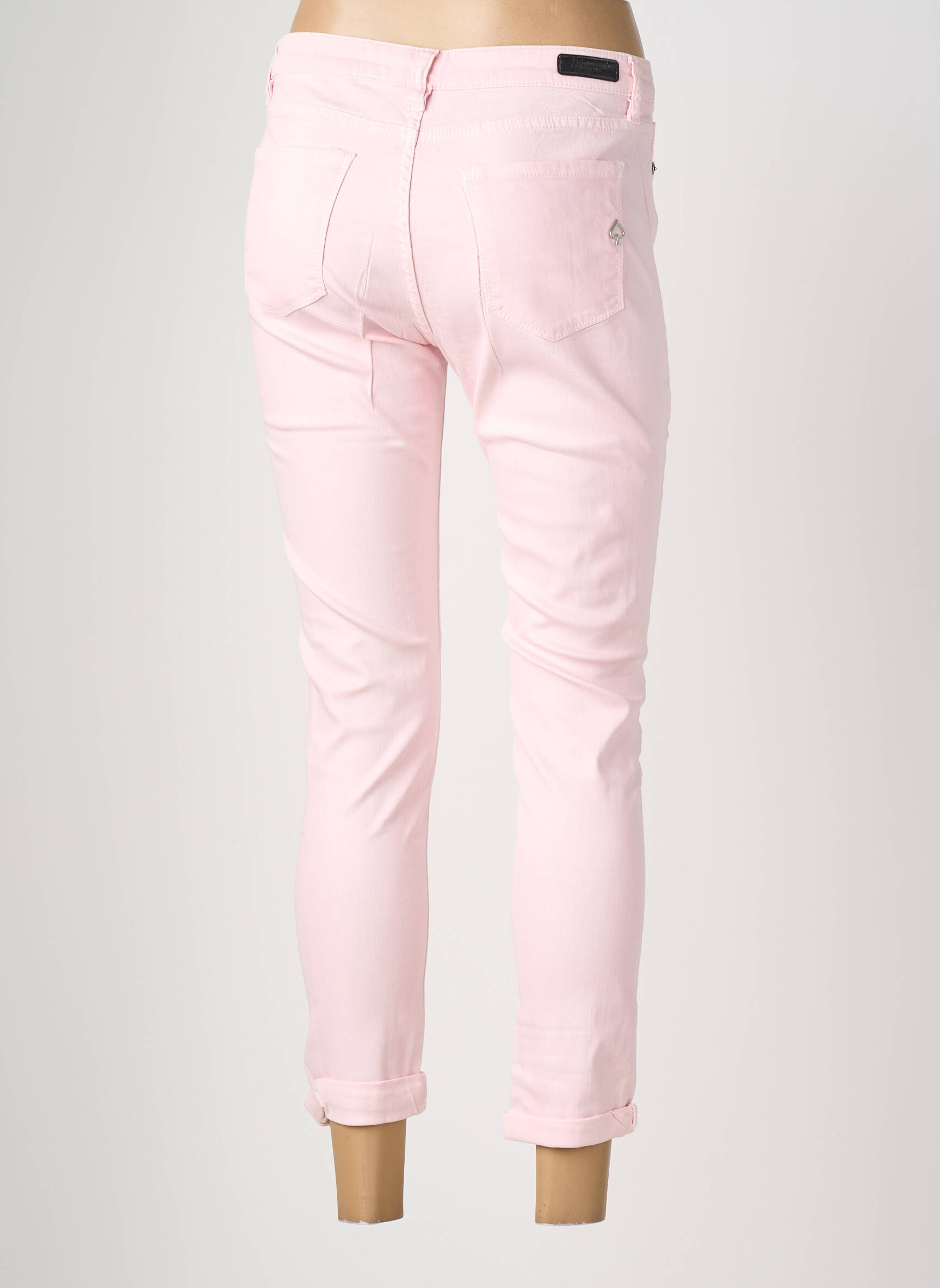 Pantalon slim stretch taille normale rose MARYLEY femme
