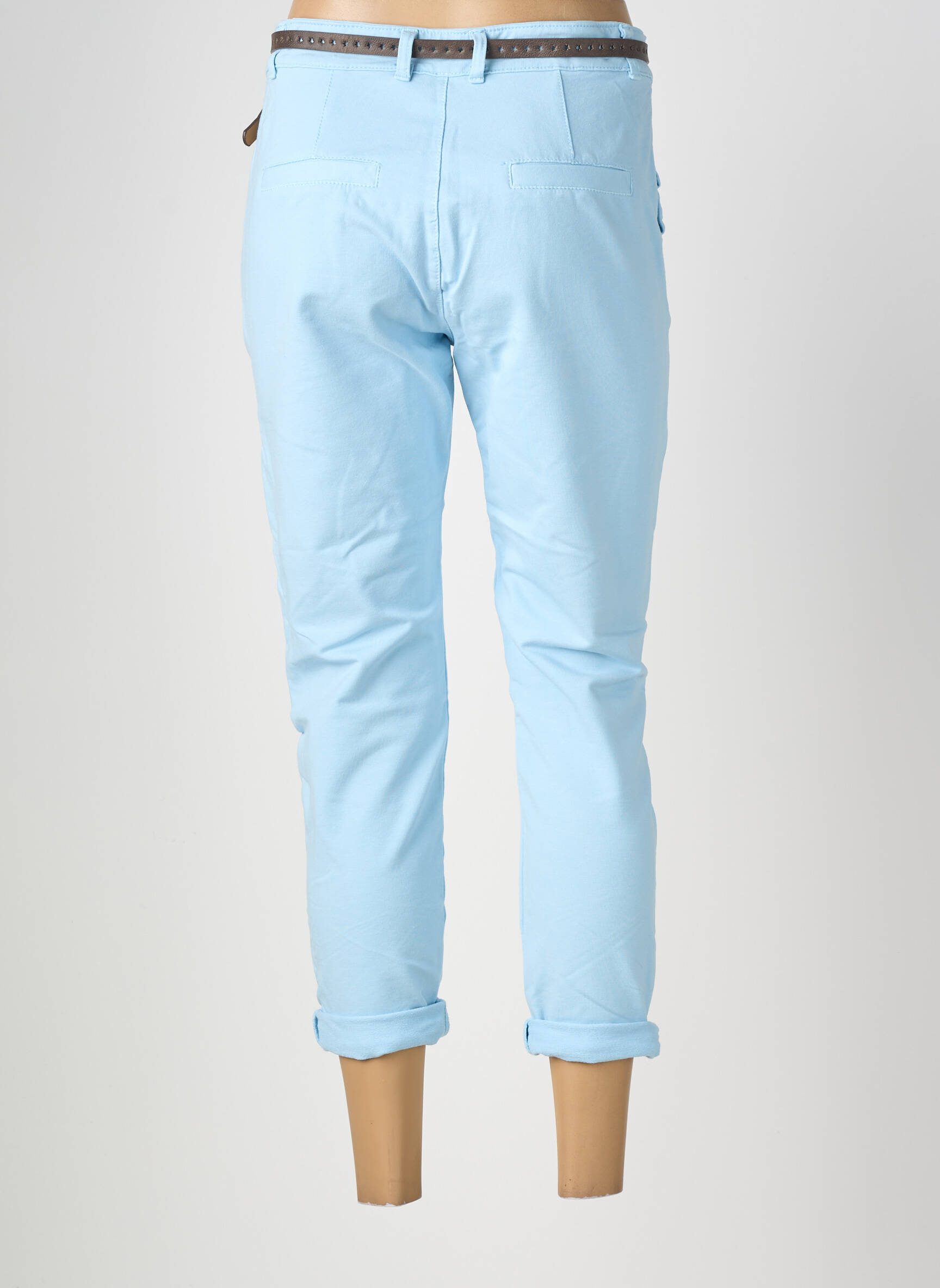 Pantalon 7/8 stretch taille normale bleu VENTI6 femme