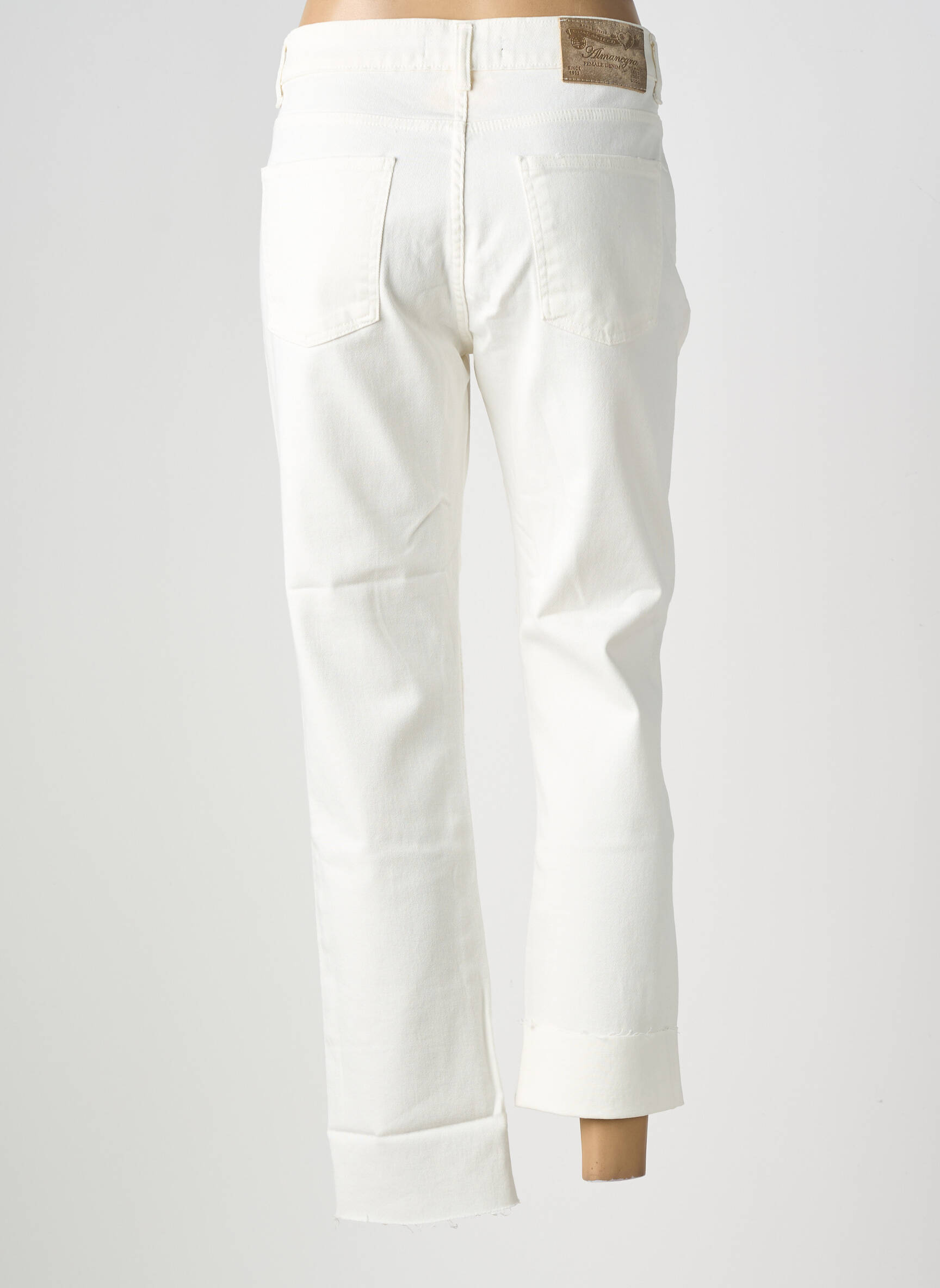 Jeans coupe slim stretch taille normale blanc ALMANEGRA femme