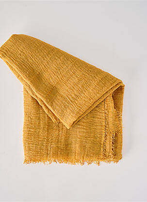 Foulard coutures renforcées jaune ANTONELLO SERIO femme
