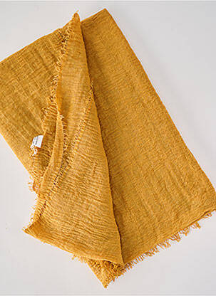 Foulard coutures renforcées jaune ANTONELLO SERIO femme