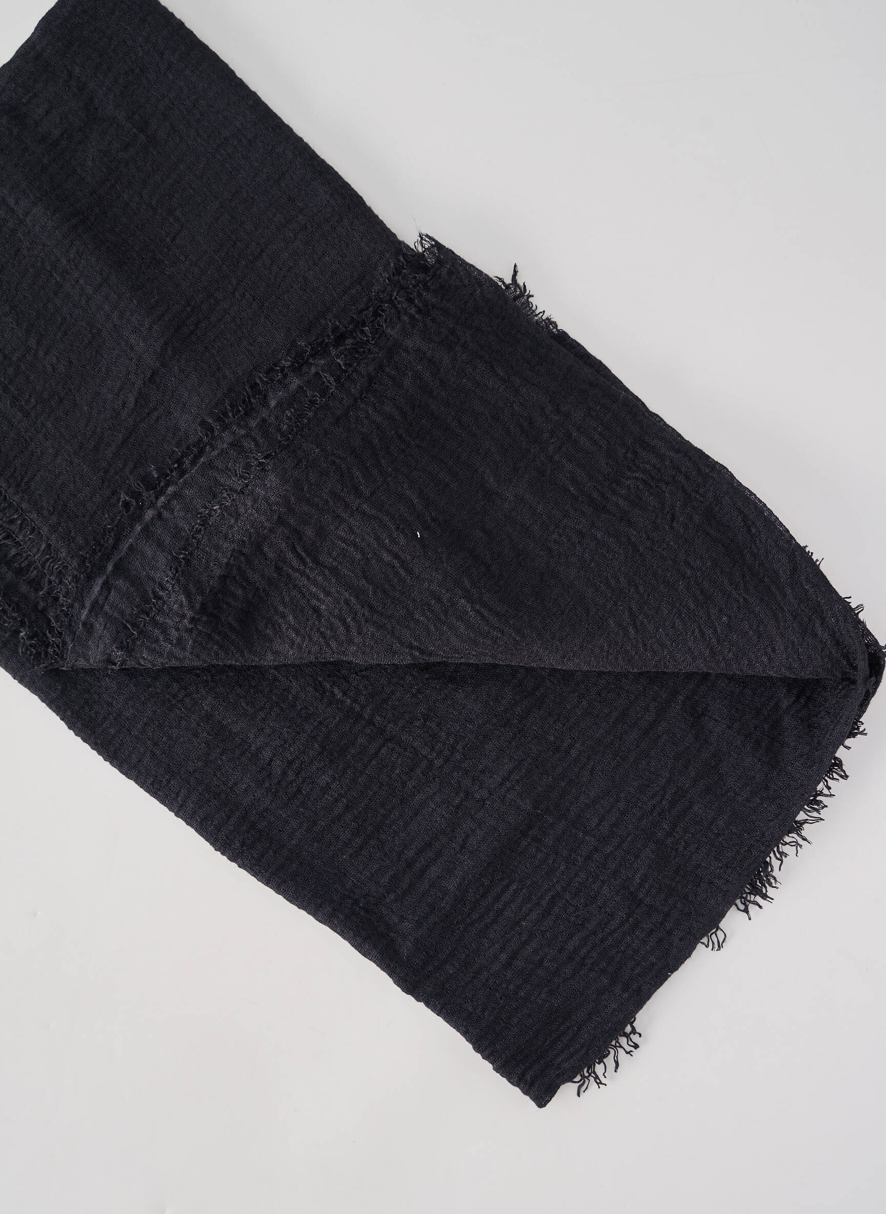 Foulard coutures renforcées noir ANTONELLO SERIO femme
