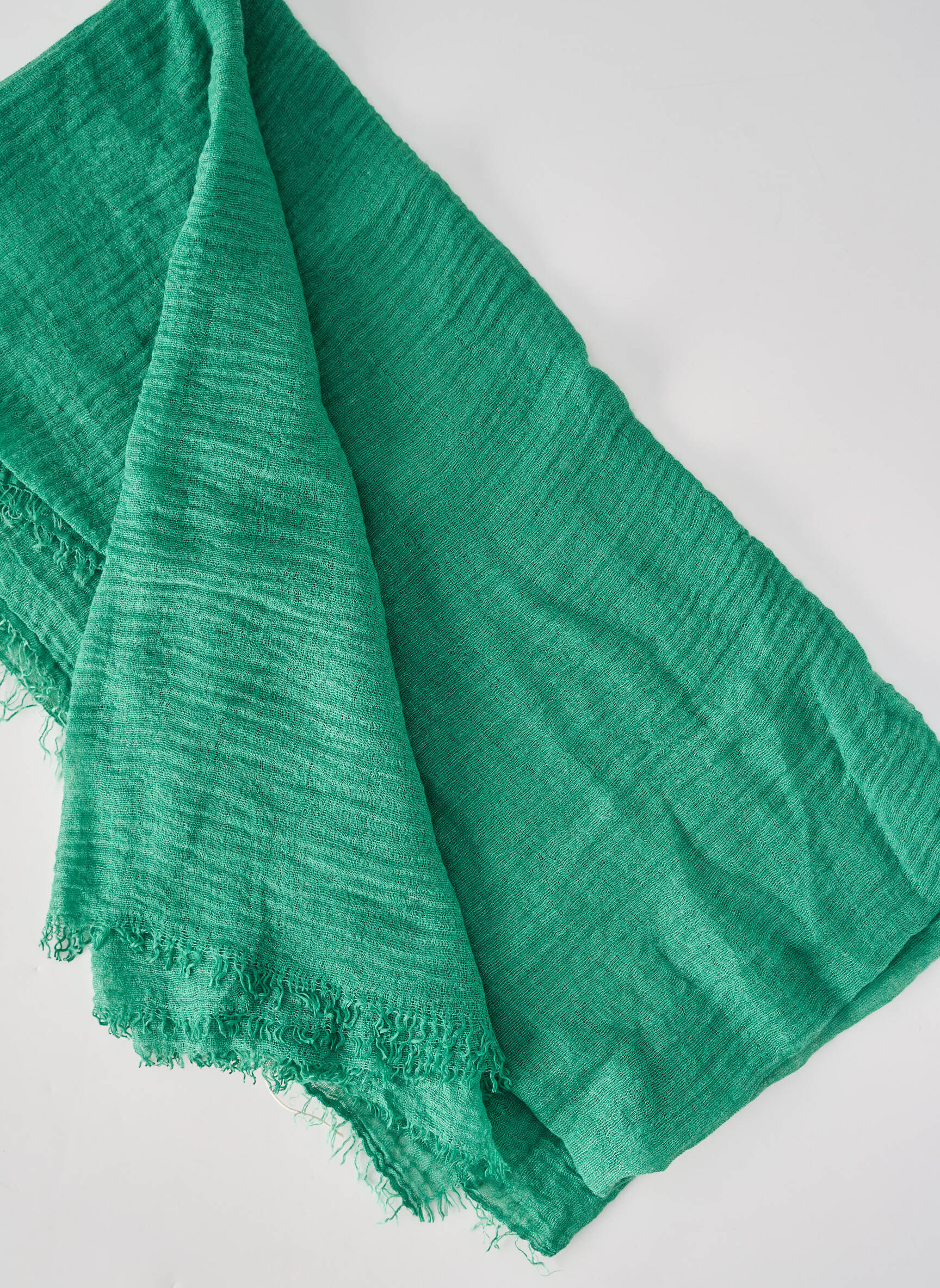 Foulard coutures renforcées vert ANTONELLO SERIO femme