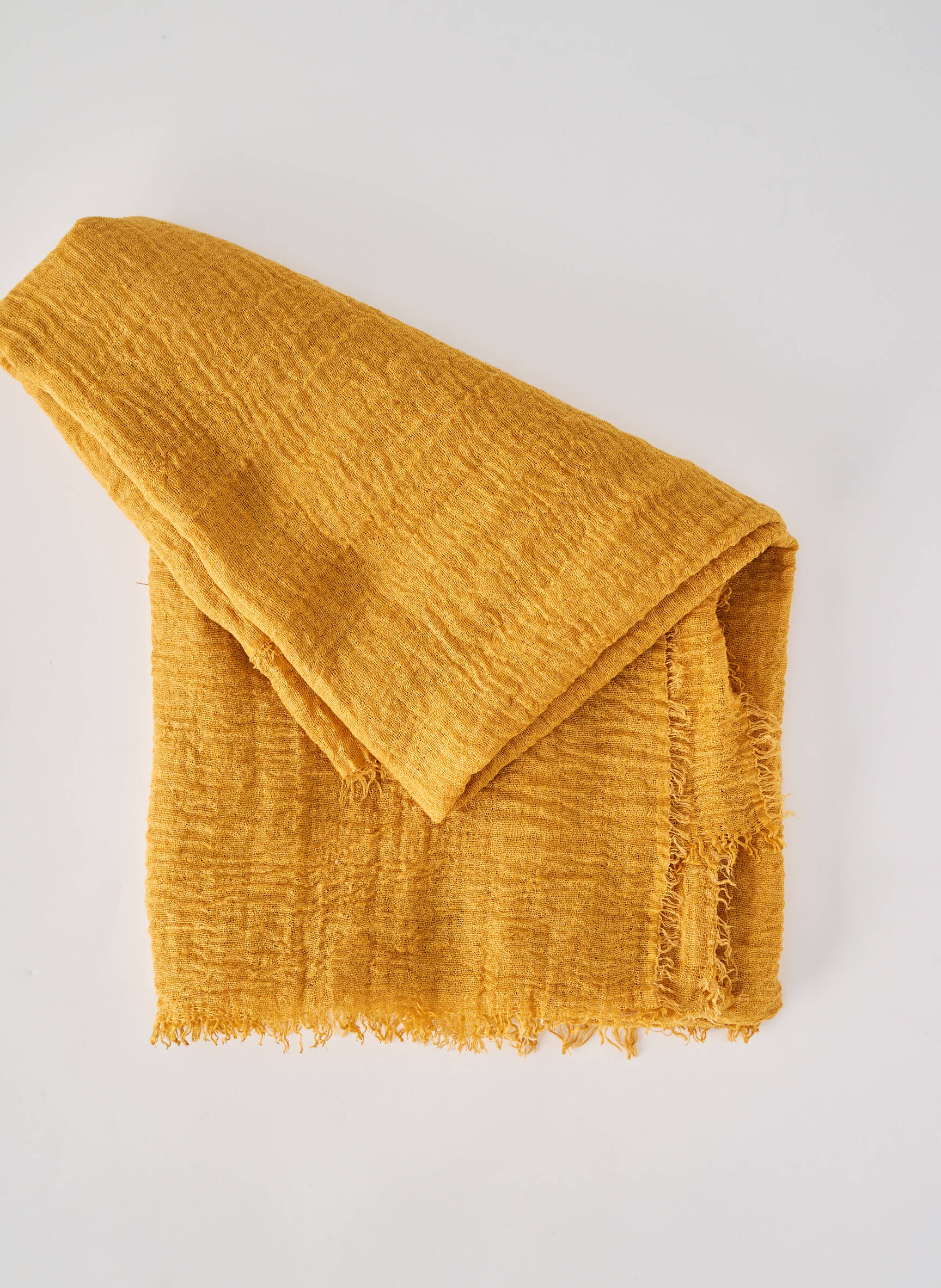 Foulard coutures renforcées jaune ANTONELLO SERIO femme