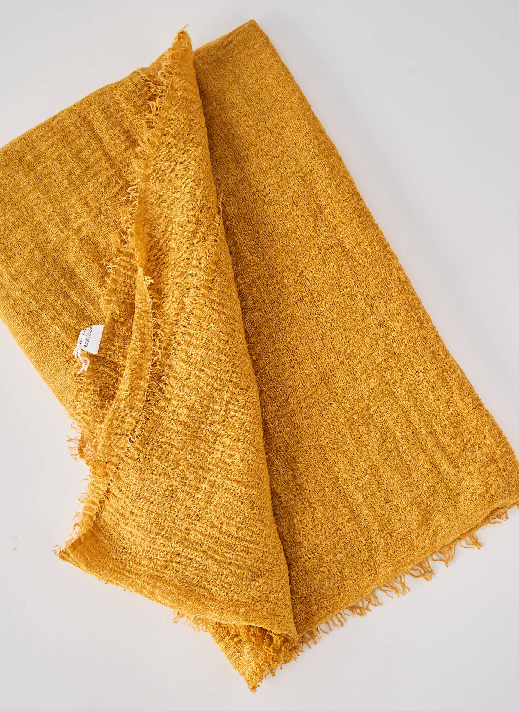 Foulard coutures renforcées jaune ANTONELLO SERIO femme