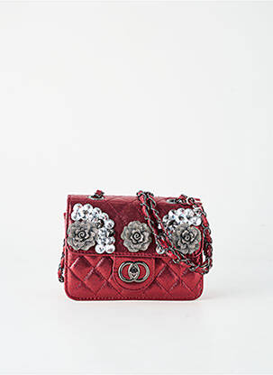 Sac bandoulière forme rectangulaire rouge ANTONELLO SERIO femme