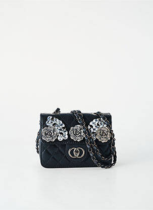 Sac bandoulière forme rectangulaire noir ANTONELLO SERIO femme