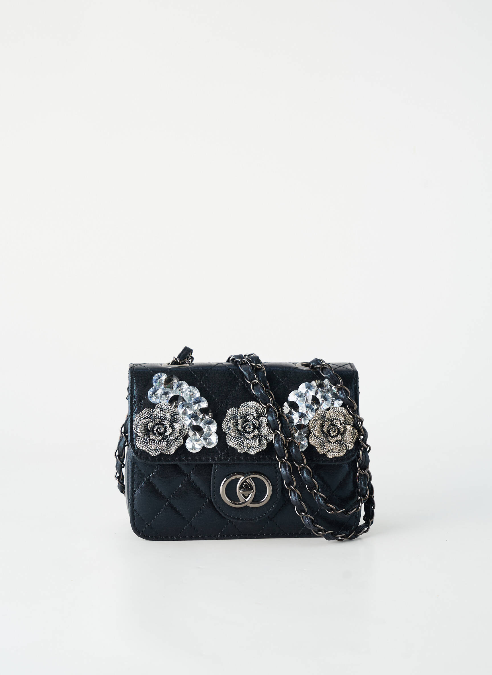 Sac bandoulière forme rectangulaire noir ANTONELLO SERIO femme