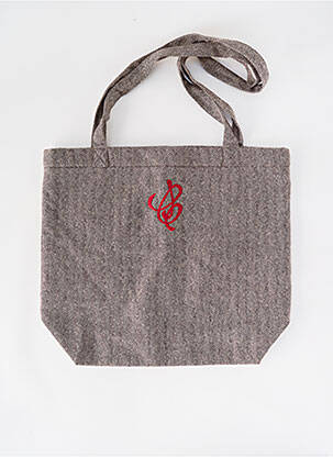 Sac doublure textile forme shopping marron CHARLIE JOE femme
