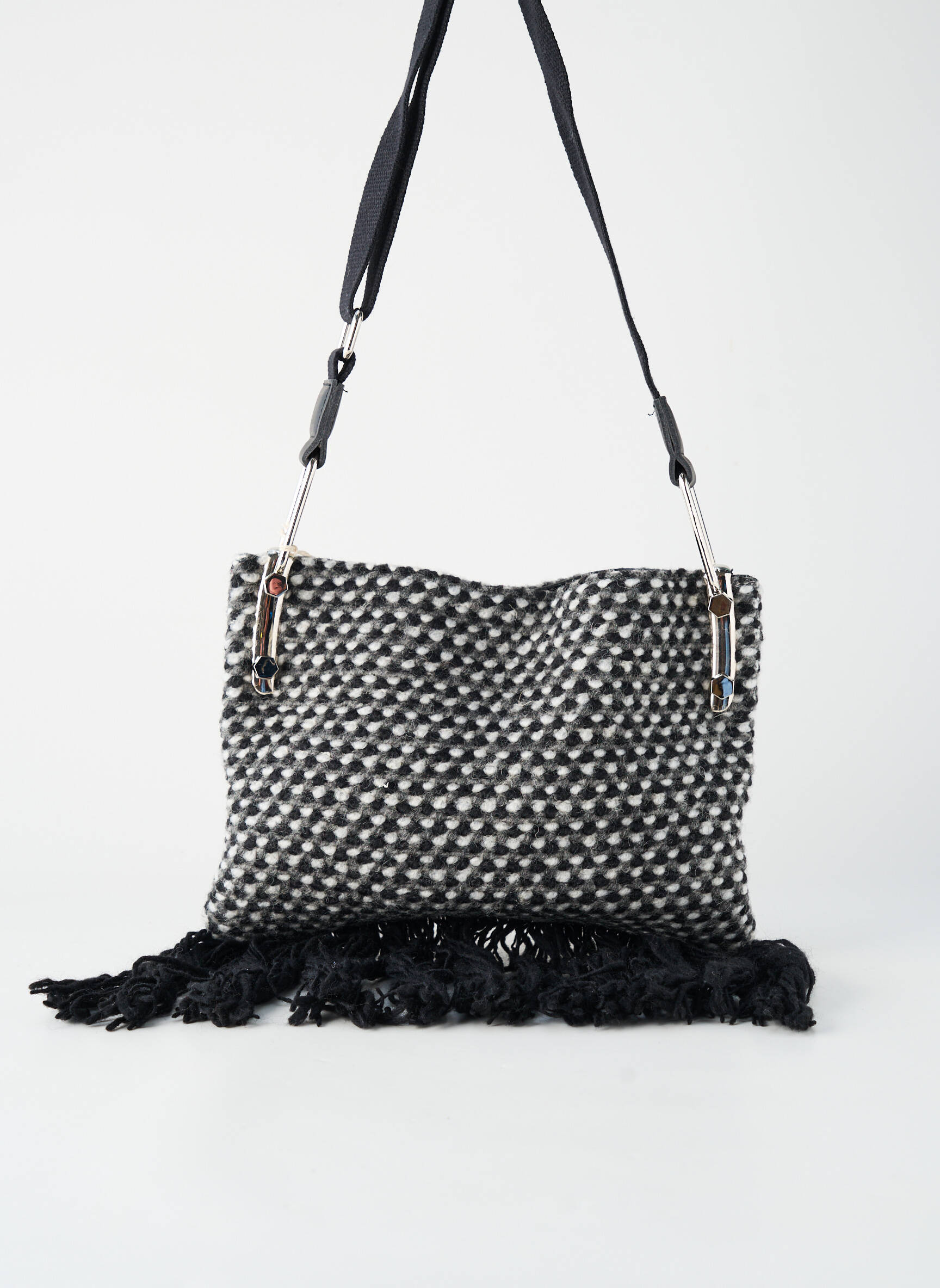 Sac doublure textile forme rectangulaire noir ANTONELLO SERIO femme