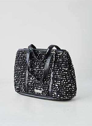 Sac fermeture zippée forme rectangulaire noir ANTONELLO SERIO femme