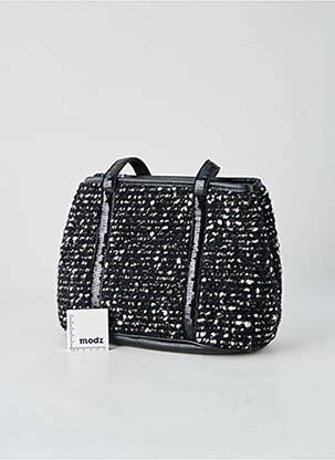 Sac fermeture zippée forme rectangulaire noir ANTONELLO SERIO femme