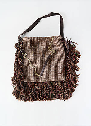 Sac doublure textile forme rectangulaire marron ANTONELLO SERIO femme