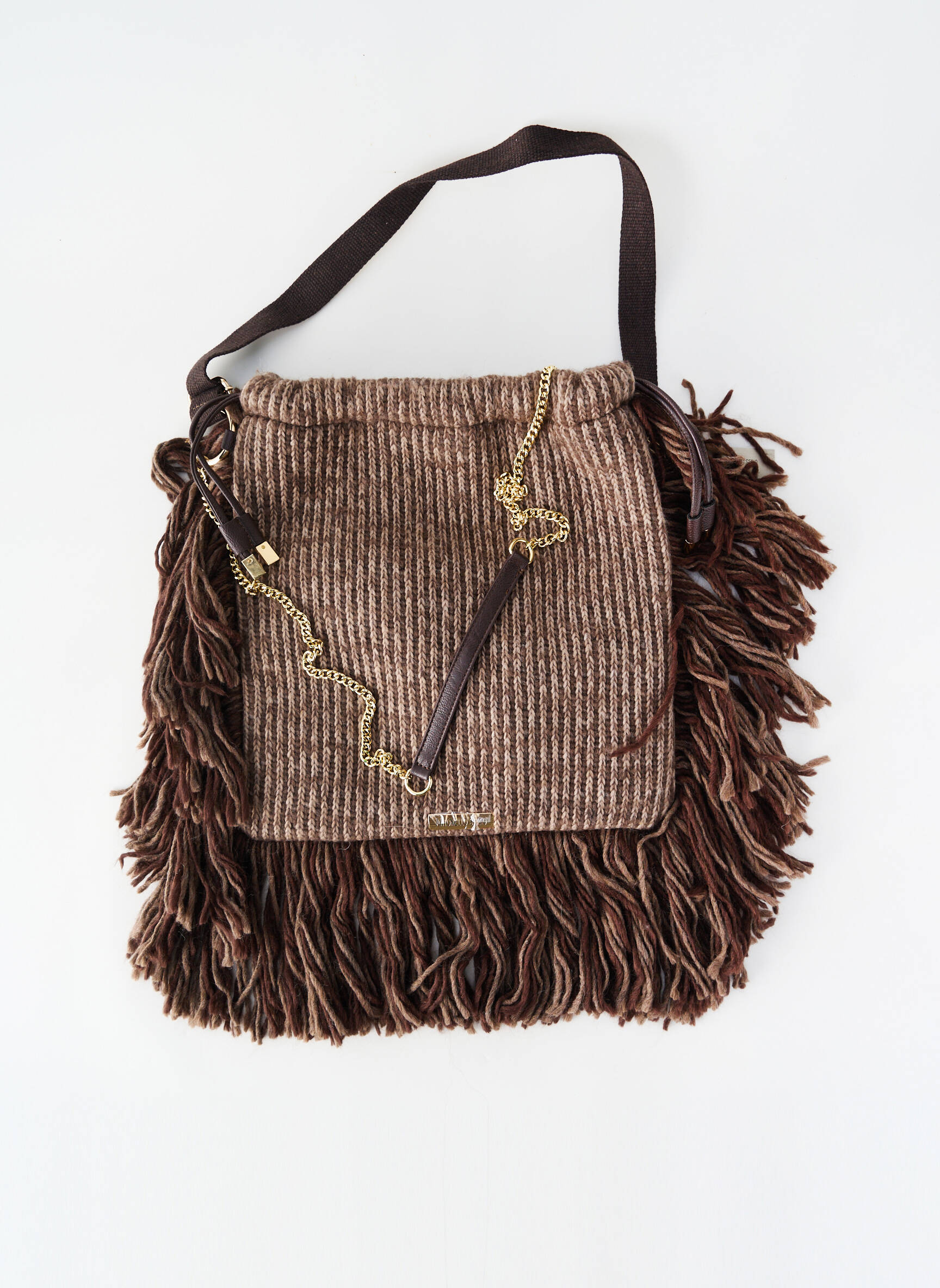 Sac doublure textile forme rectangulaire marron ANTONELLO SERIO femme