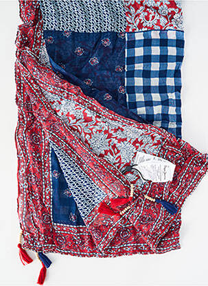 Foulard tissage popeline bleu PEPE JEANS femme