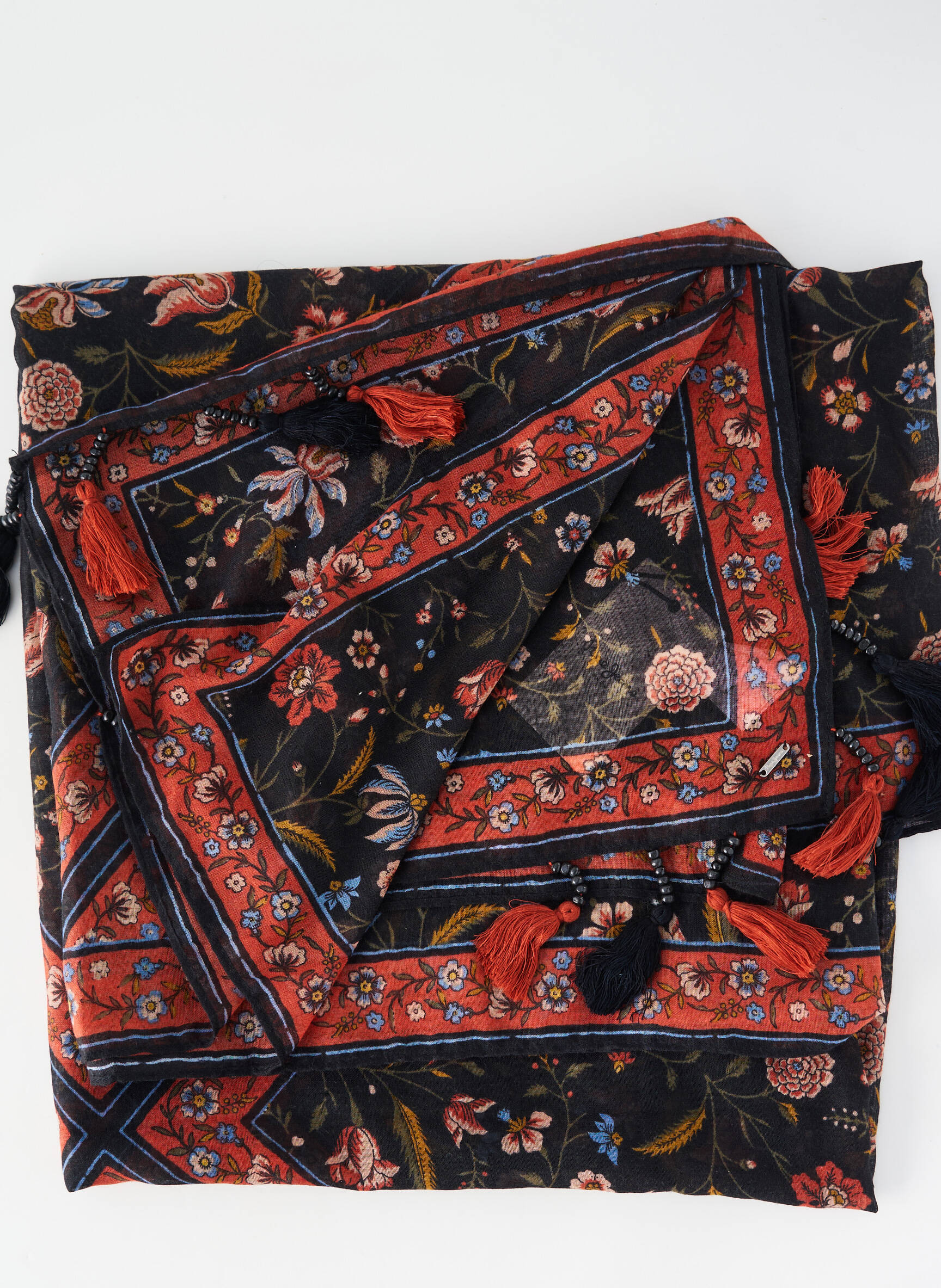 Foulard tissage popeline noir PEPE JEANS femme