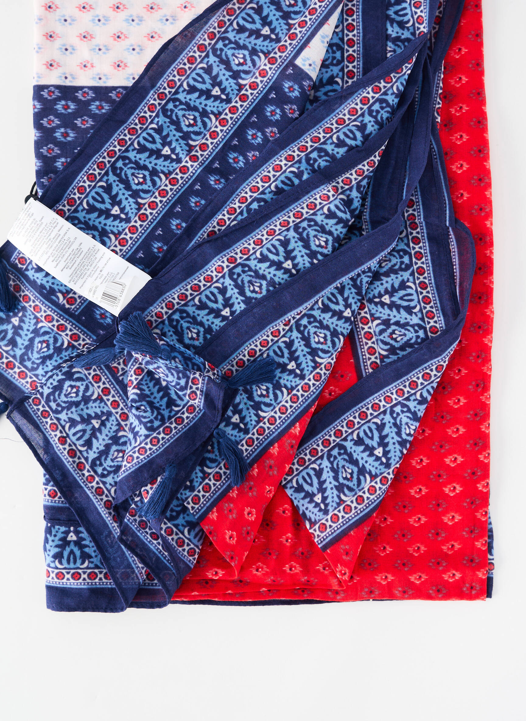 Foulard tissage popeline bleu PEPE JEANS femme