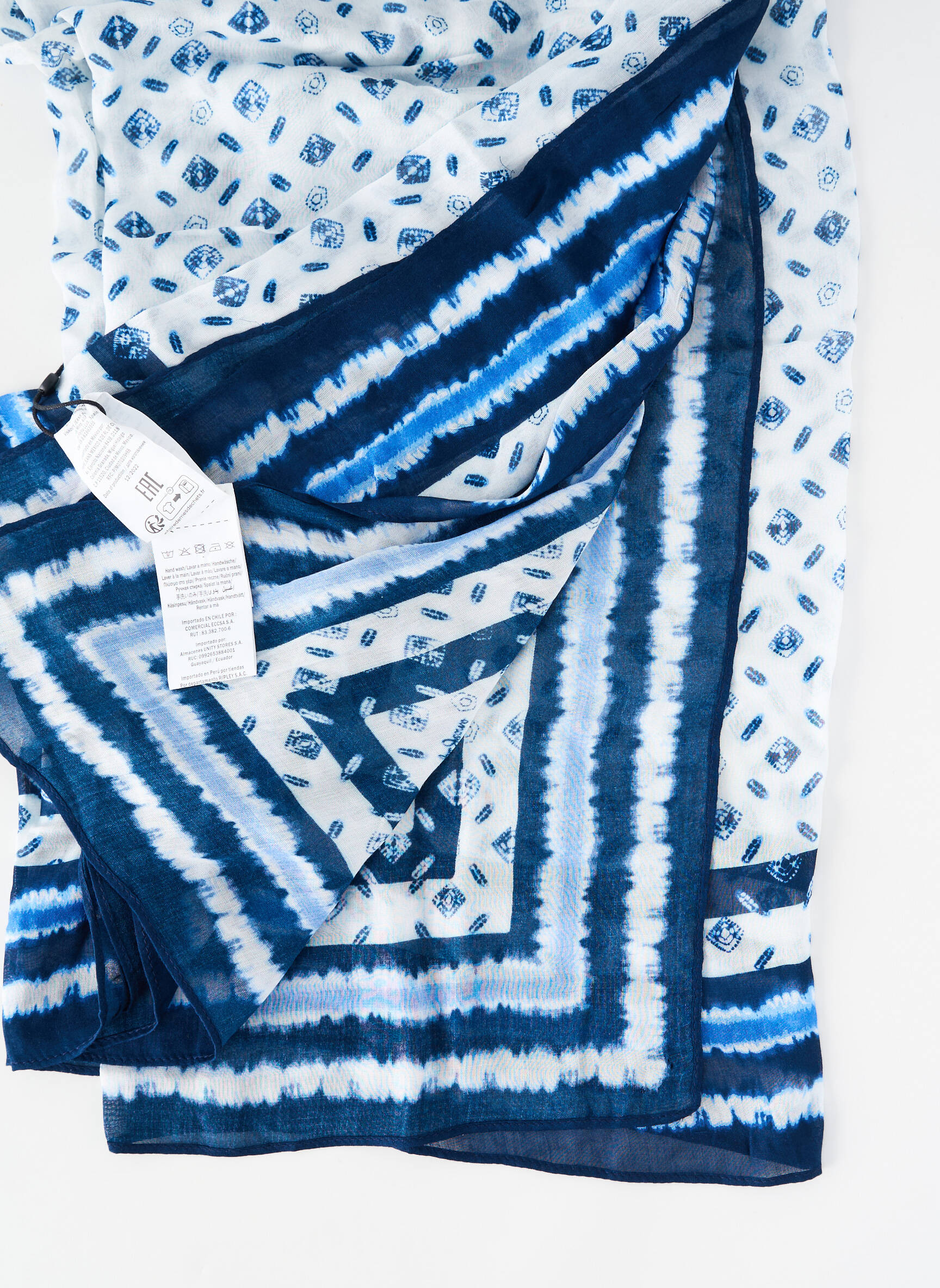 Foulard tissage popeline bleu PEPE JEANS femme