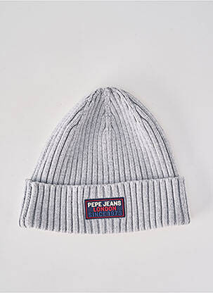 Bonnet broderie gris PEPE JEANS homme