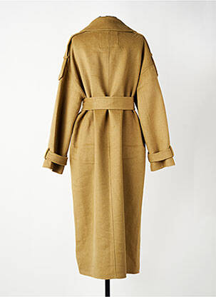 Manteau long coupe cintrée sans capuche vert YAYA femme