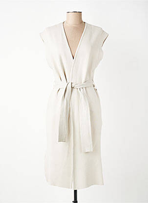 Gilet sans manche maille fine gris YAYA femme