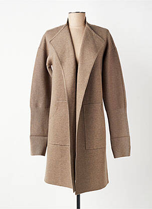 Gilet manches longues stretch marron YAYA femme