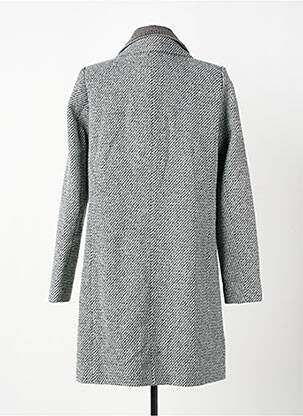 Manteau long coupe cintrée sans capuche gris IKKS femme