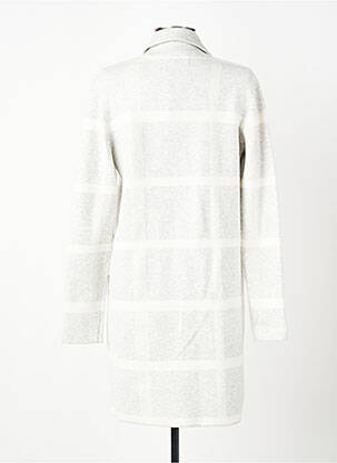 Manteau long coupe cintrée sans capuche gris YAYA femme