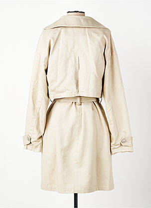 Trench tissage popeline sans capuche beige IKKS femme