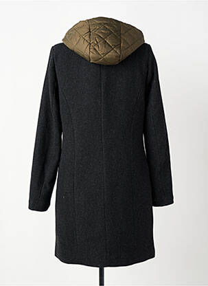 Manteau long a capuche a capuche noir I-COTON femme