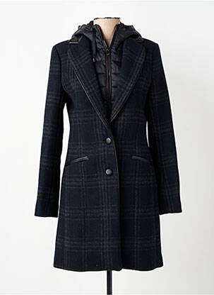 Manteau long a capuche a capuche noir ONE STEP femme