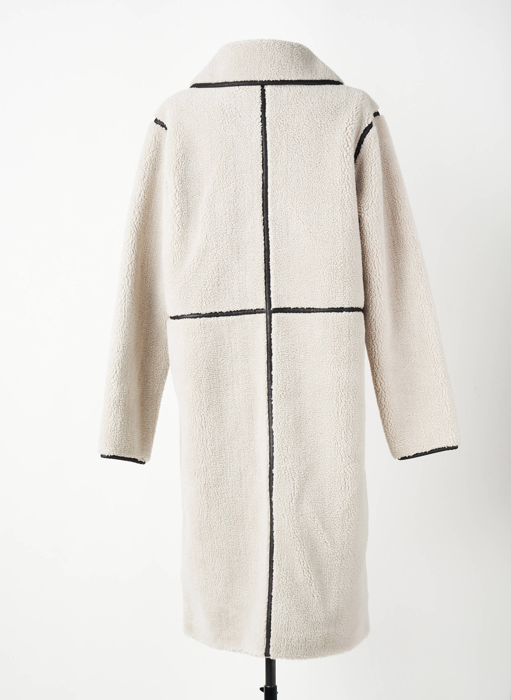 Manteau long coupe cintrée sans capuche gris YAYA femme