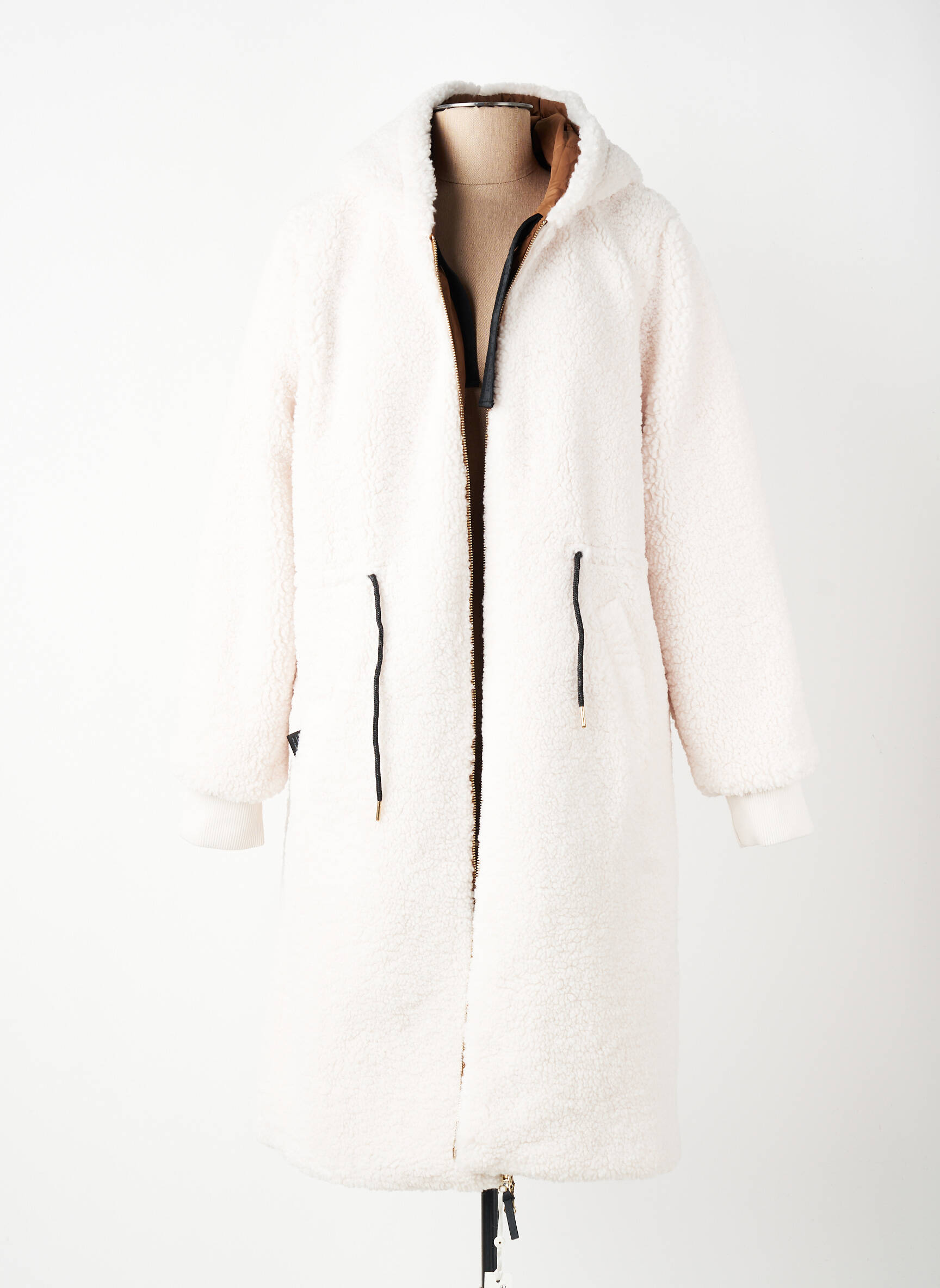 Doudoune manches longues a capuche marron I.CODE (By IKKS) femme