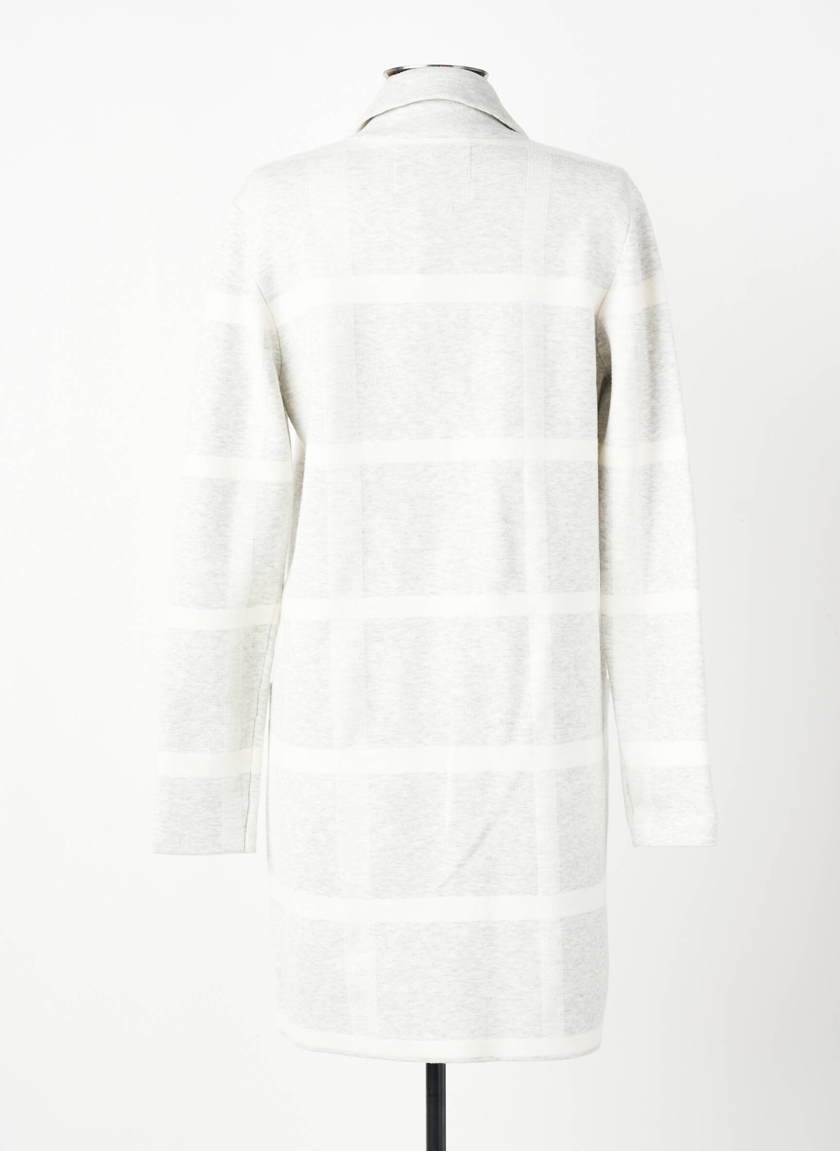 Manteau long coupe cintrée sans capuche gris YAYA femme
